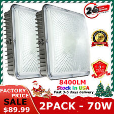 2 Pack LED Canopy Light 70W,AC100-277VAC,175-400W MH/HPS/HID Replacement,US Ship picture