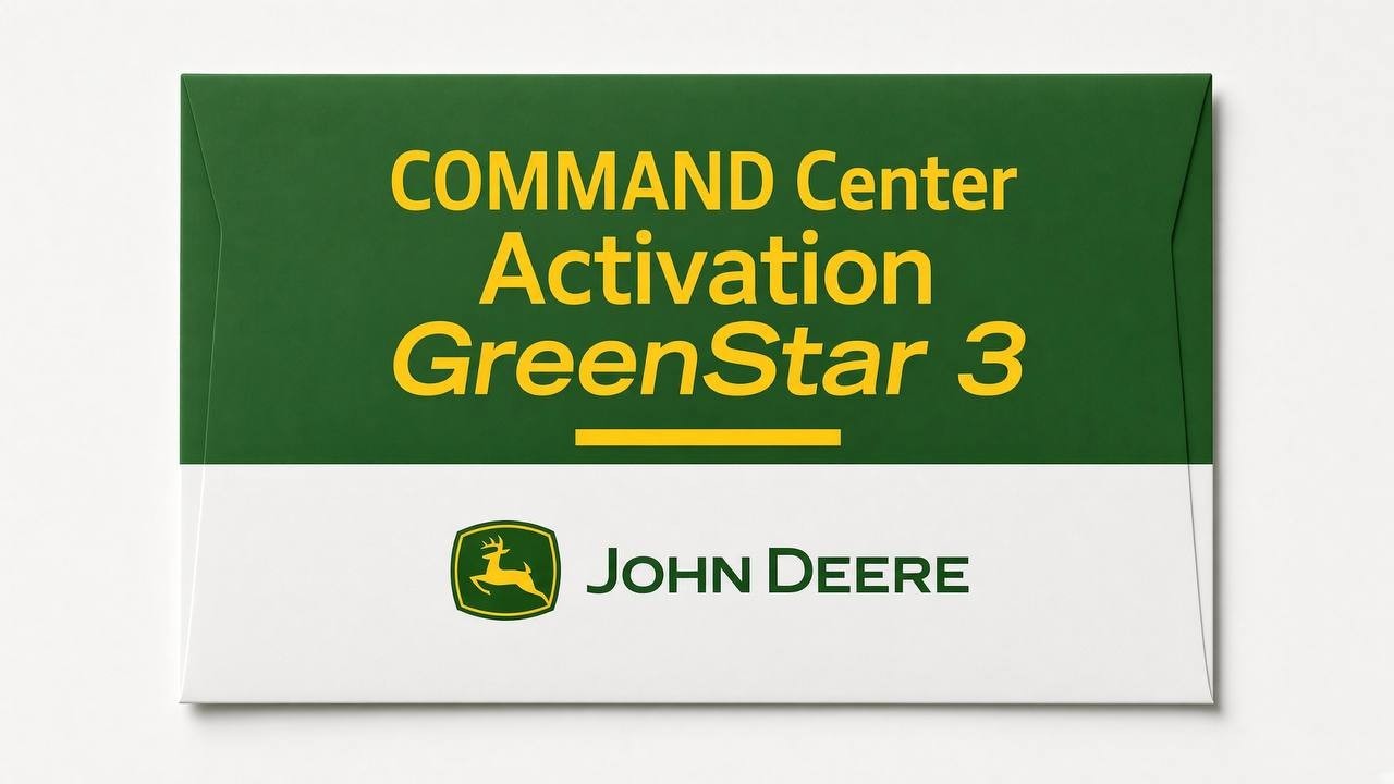 Envelope w/code John Deere Command Center GS3 7 To Autotrac Or Swatch Activation Envelope w/code John Deere Command Center GS3 7 To Autotrac Or Swatch Activation