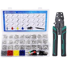 900Pcs Connector Kit, Pin Connectors, Terminal Pins, Crimping Tool picture