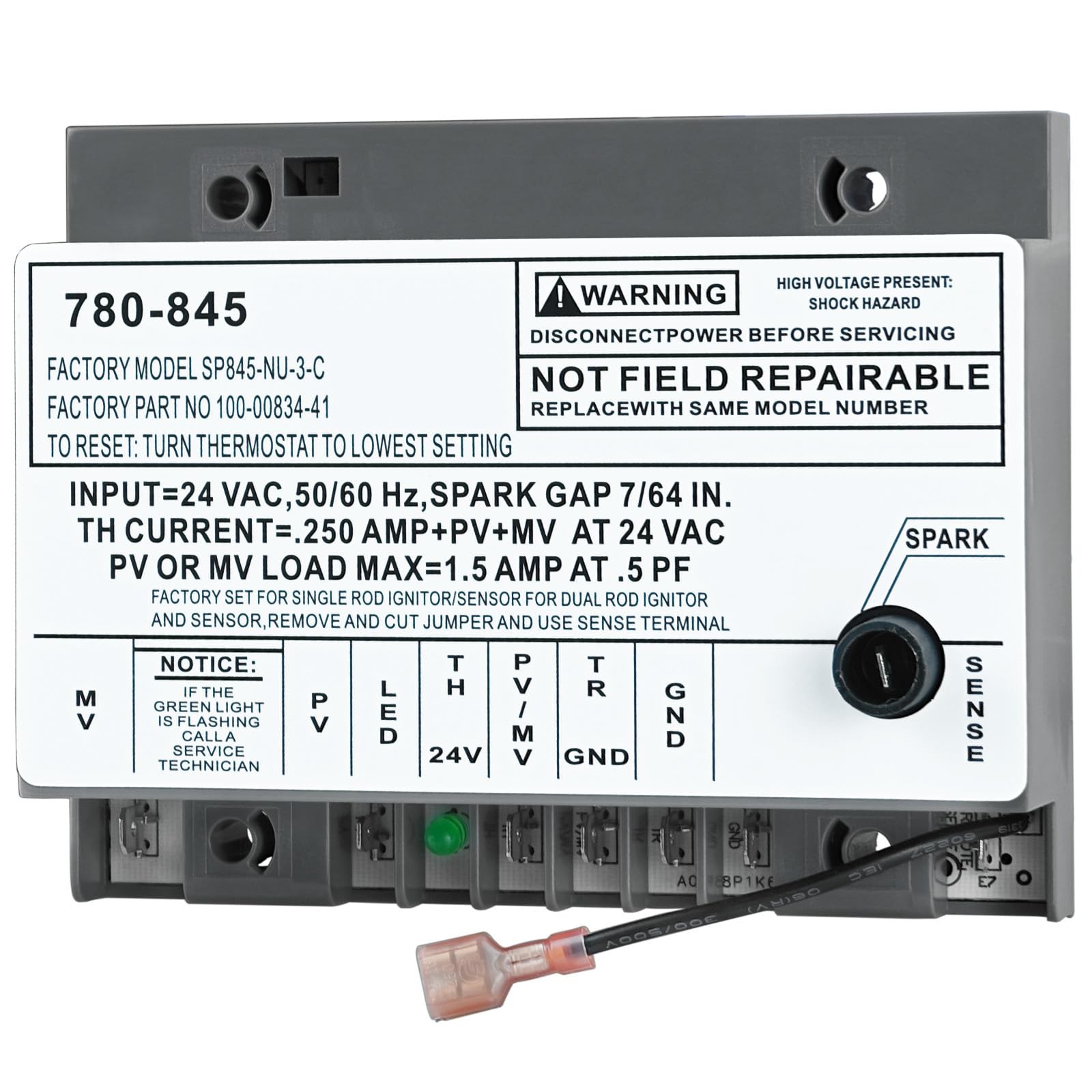 780-845 HVAC Ignition Control Module for Robertshaw SP745 & SP845 24VAC