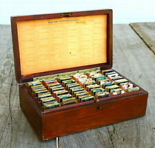Vintage Wooden Box dental tools Assortment Unused Clinic Salesmans Case ASIS  YS picture