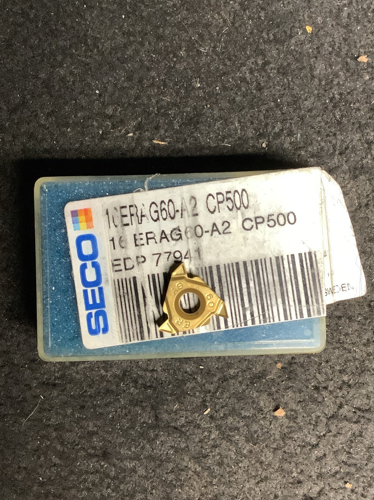 Seco 16ERAG60-A2 CP500 Carbide Threading Insert (EDP77941), 1 Piece (st1220)