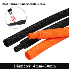 1~50M Braided Cable Sleeve Diameter 4~30Mm PET Heat Shrink Tube Insulation Flam  picture