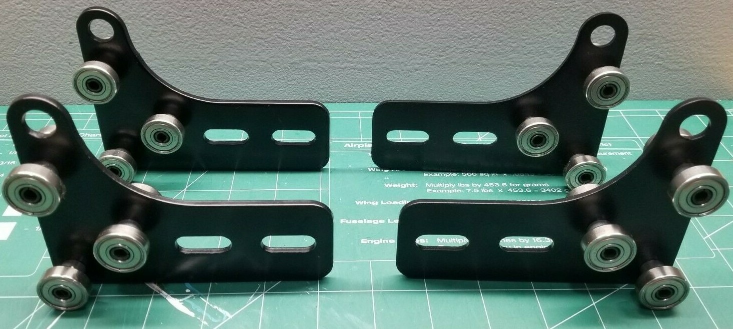 4 X trolley. Fits Unistrut 1-5/8. DIY trailer bed lift. USA made. 4 X trolley. Fits Unistrut 1-5/8. DIY trailer bed lift. USA made.