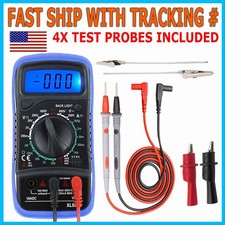 Digital Multimeter AC DC Voltmeter Ammeter Ohmmeter Volt Tester Meter + Probe picture