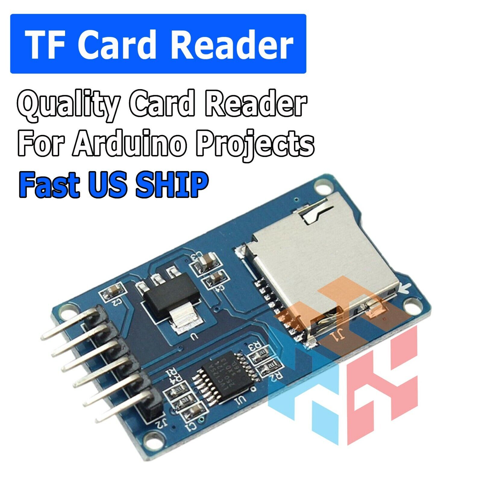 Micro SD TF Memory Card Reader Module with SPI interface For Arduino - US Stock