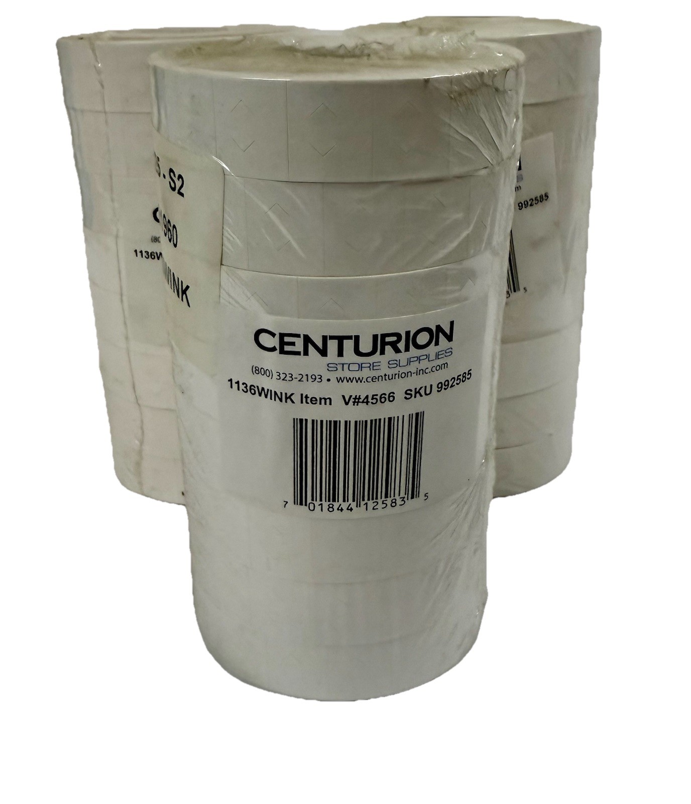 Qty 3 Thermaroll Leaf FF312 White Labels for Monarch® 1136® Labeler Gun 1136WINK