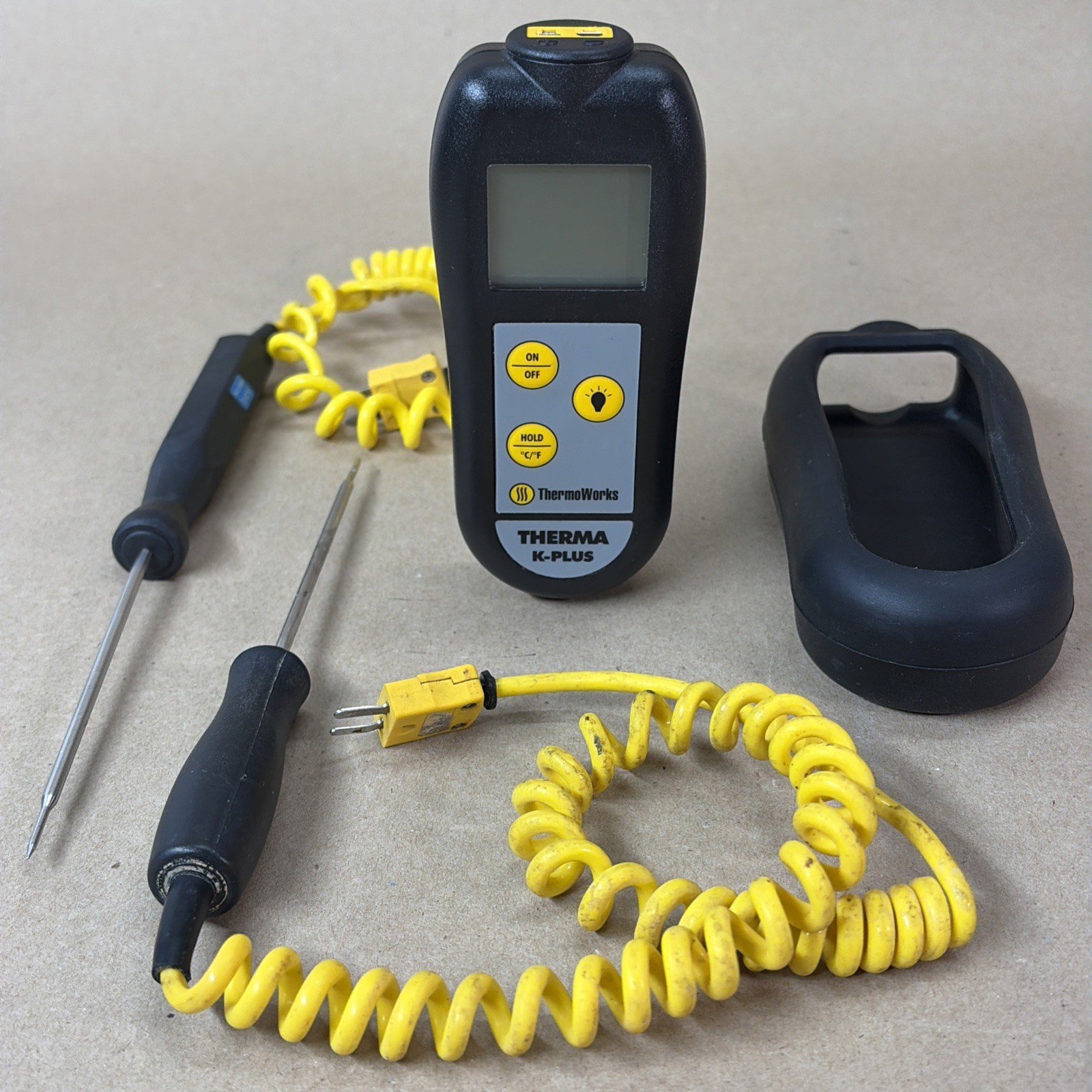 ThermoWorks Therma K-Plus Thermocouple Thermometer 221-051 2 Probes Tested Works ThermoWorks Therma K-Plus Thermocouple Thermometer 221-051 2 Probes Tested Works