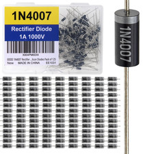 1N4007 Rectifier Diode 1A 1000V Electronic Silicon Diodes 125 Pack Qty picture