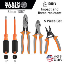 Klein Tools 9415R 1000V Insulated Electrician Tool Set 5-Piece, Freeship picture