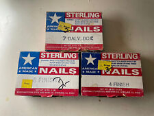 Vintage Sterling Galvanized & Finish Nails Made In America picture