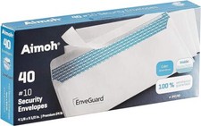 Security Tinted Self-Seal Letter Envelopes-No Window, White-24 LB picture