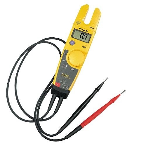 Fluke T5-600 Tester 1000V 600V Cat IV III AC DC Ohms 100A Leads Works automatic