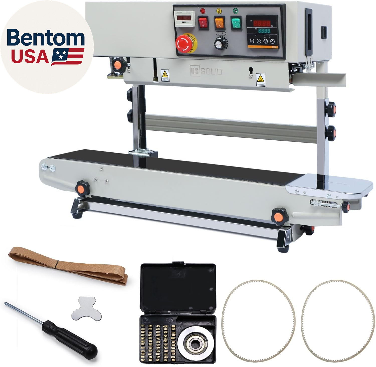 Automatic Continuous Band Sealer with Stand Counter and Embossing Coder Automatic Continuous Band Sealer with Stand Counter and Embossing Coder