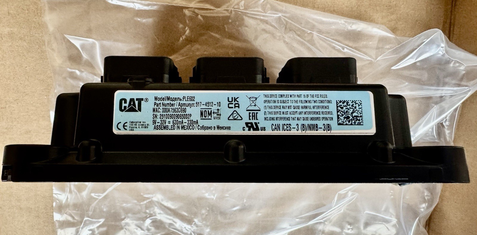 Caterpillar PLE602 Control Module Part No. 517-4512-10 OEM - Brand New Caterpillar PLE602 Control Module Part No. 517-4512-10 OEM - Brand New