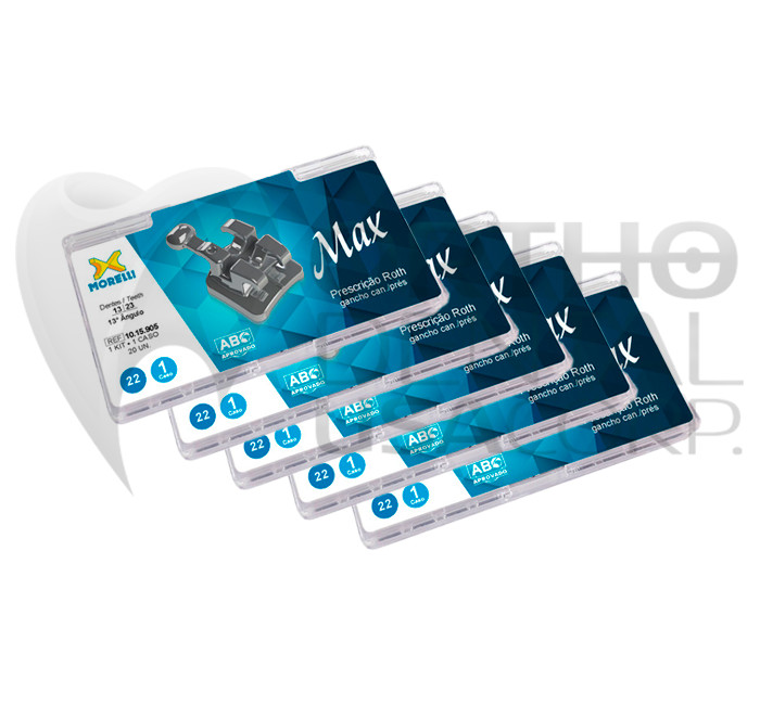 KIT X5 MORELLI CASE OF 20 BRACKETS ROTH MAX 022 W/H 3,4,5 USA Seller Orthodontic KIT X5 MORELLI CASE OF 20 BRACKETS ROTH MAX 022 W/H 3,4,5 USA Seller Orthodontic