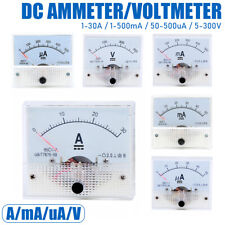 Analog Panel Meter DC Ammeter/Voltmeter Gauge 85C1 1-30A 1-500mA 50-500uA 5-300V picture