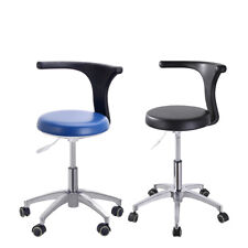 Dental Chair Assistant Stool Armrest Adjustable Height PU Leather 360° Rolling picture
