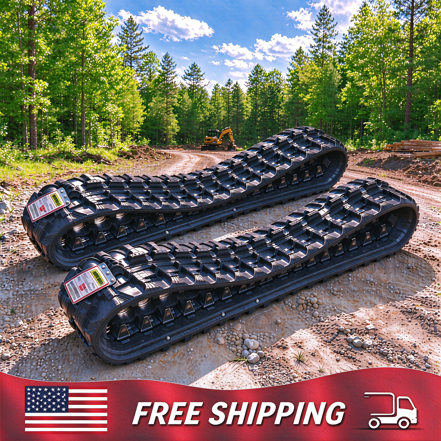 2Pcs Rubber Tracks 180x72x37 180mm Wide Replacement for 1-2Ton Mini Excavator 2Pcs Rubber Tracks 180x72x37 180mm Wide Replacement for 1-2Ton Mini Excavator