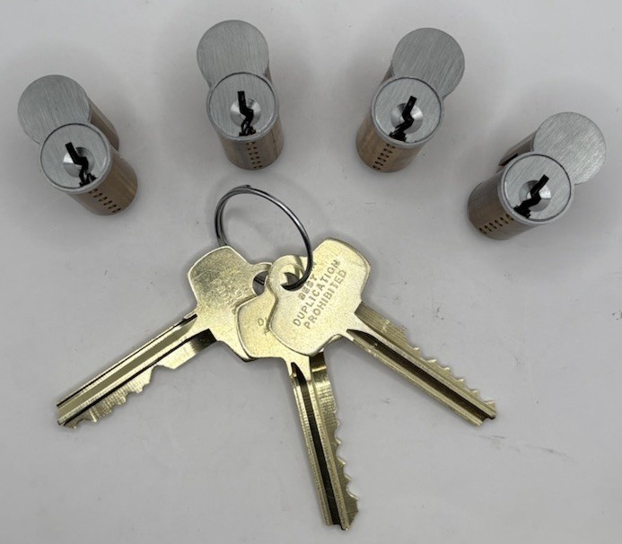 4 GMS A KW 6-Pin SFIC Cylinders Keyed Alike – Master, Change & Control Keys 4 GMS A KW 6-Pin SFIC Cylinders Keyed Alike – Master, Change & Control Keys
