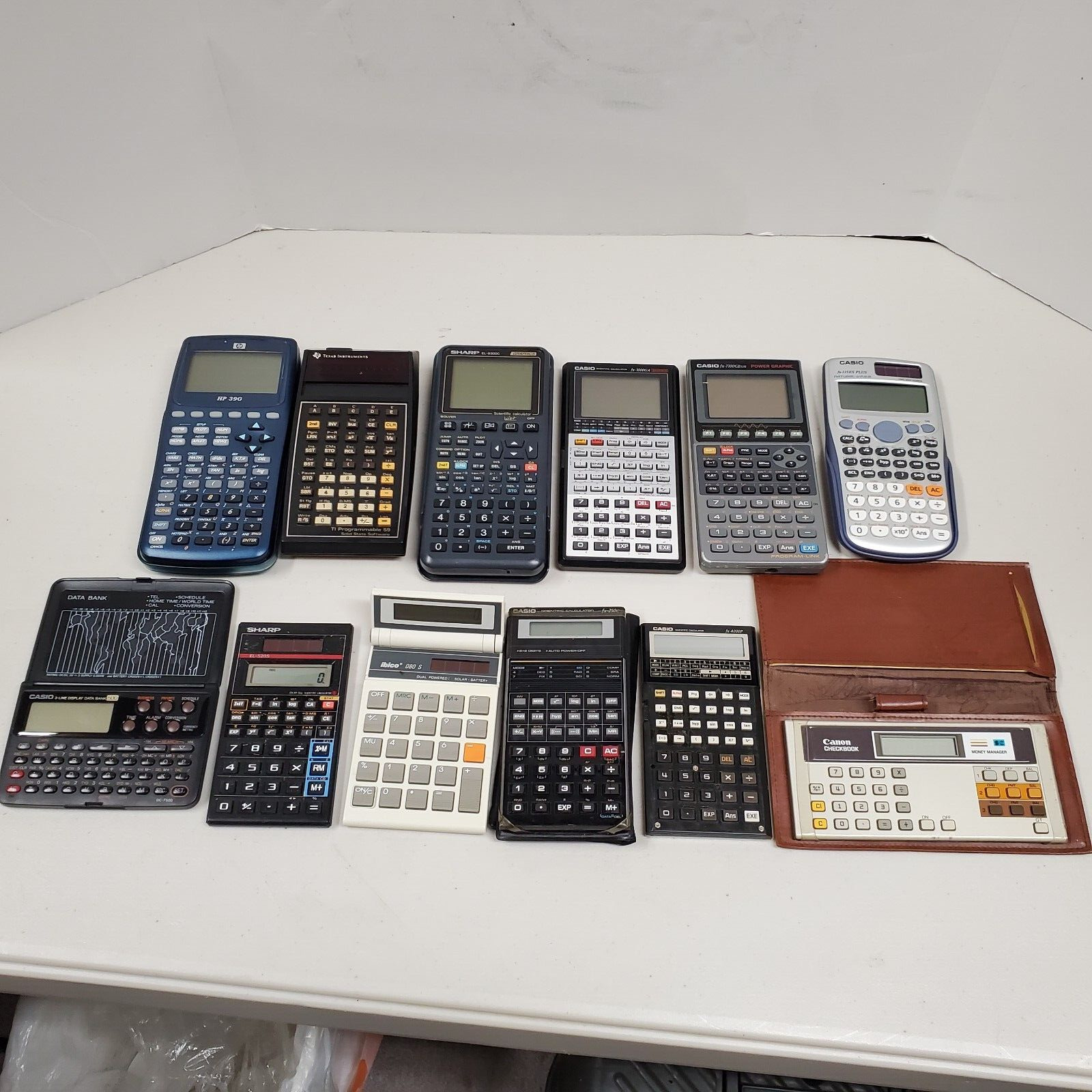 Vintage Calculator Lot Hewlett-Packard, Texas Instruments, Casio