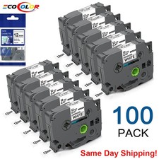 100PK Fit For Brother P-Touch TZe-231 TZ-231 12mm Label Maker Tape 1/2