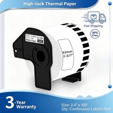 62mm CONTINUOUS Compatible for Brother DK2205 Labels w/1 Frame for QL-700 QL-500 picture