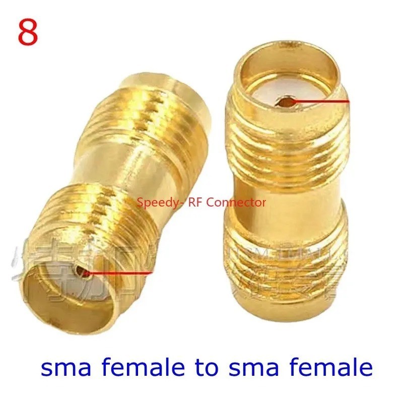 2PCS SMA Female to Female Adapter RF Coaxial Connector Straight Gold Plated 2PCS SMA Female to Female Adapter RF Coaxial Connector Straight Gold Plated