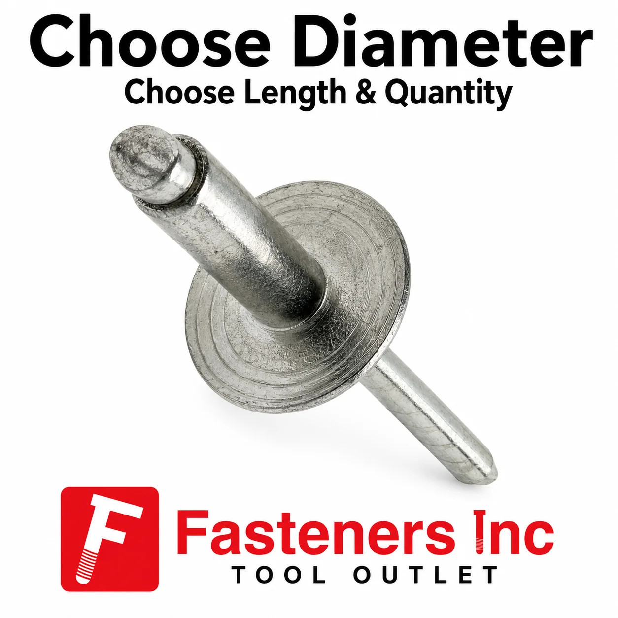 Large Flange Aluminum Pop Rivets All Dome Head Blind Every Size Available