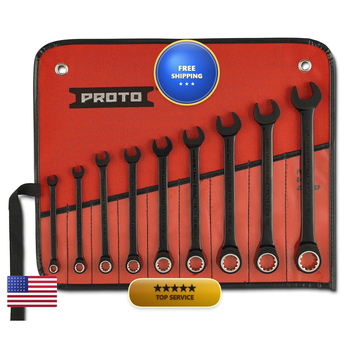 Proto 9 Piece Wrench Set JSCR9S Proto 9 Piece Wrench Set JSCR9S