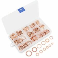 15 Types Copper Crush Washers 150Pcs Copper M5-M22 Parts Solid With Box picture