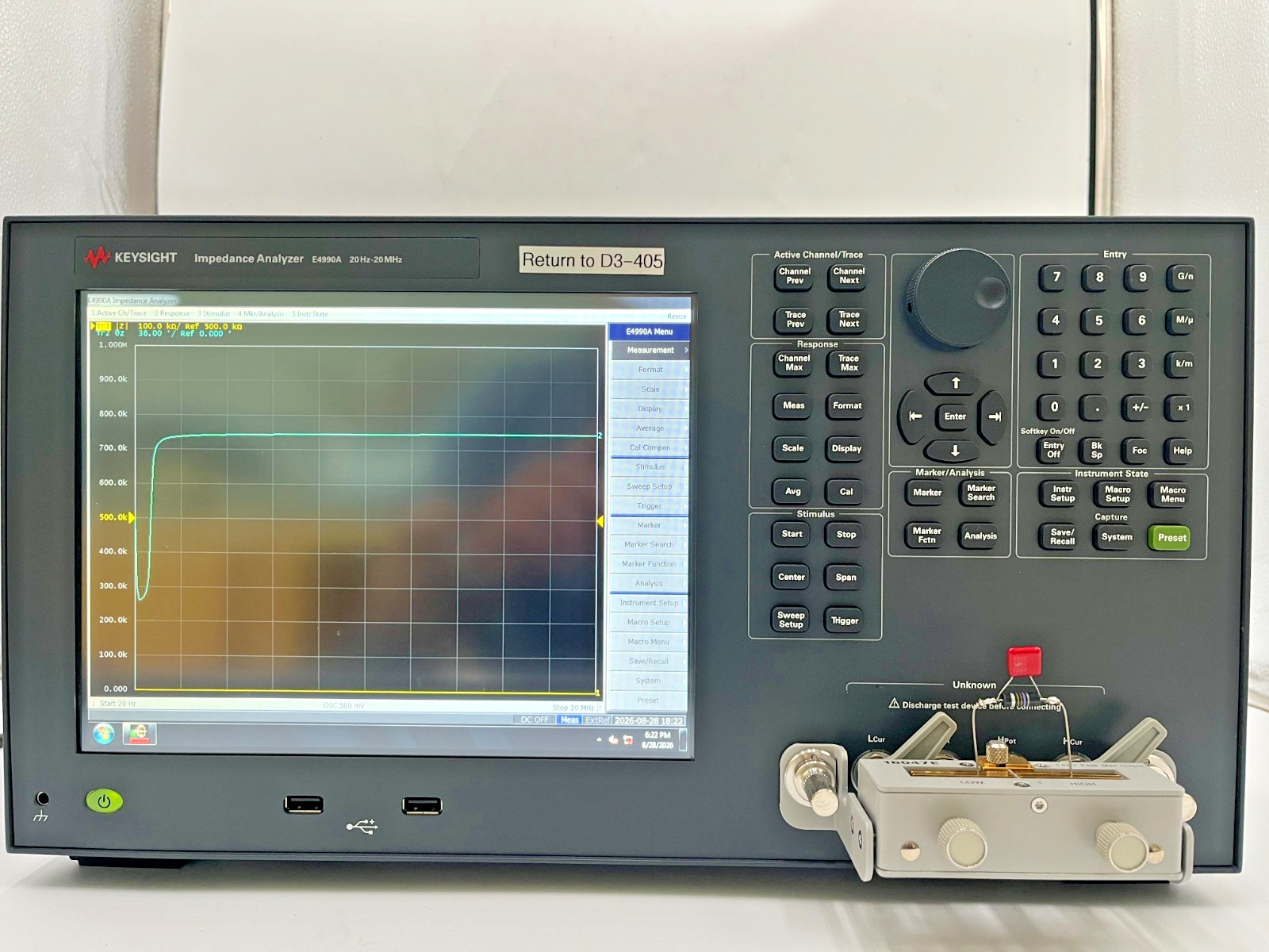 Keysight E 4990 A Impedance Analyzer Keysight E 4990 A Impedance Analyzer