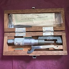 Vintage Mitutoyo Groove Micrometer with Original Case picture