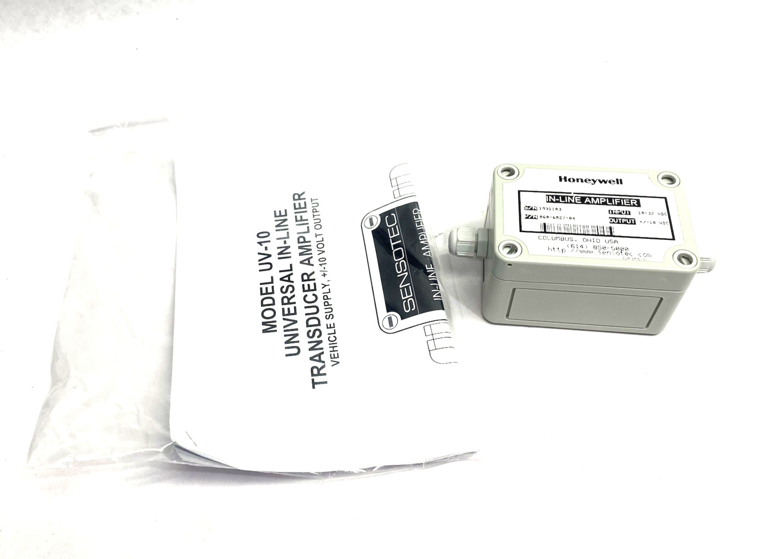 Honeywell Sensotec 060-6827-04 Universal In-Line Transducer Amplifier UV-10 Honeywell Sensotec 060-6827-04 Universal In-Line Transducer Amplifier UV-10