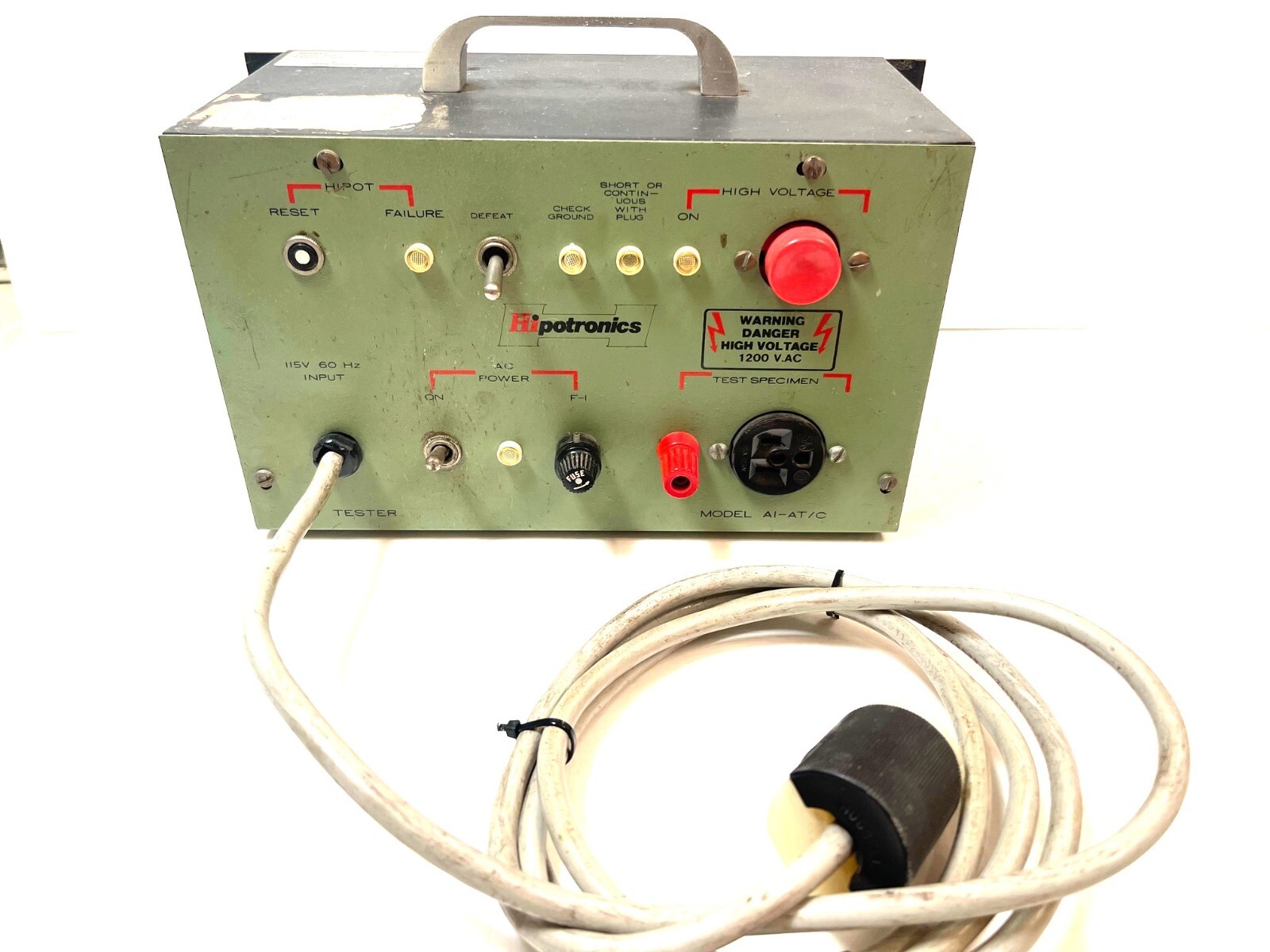 VINTAGE HIPOTRONICS A1-AT-C ELECTRICAL TESTER - VINTAGE HIPOTRONICS A1-AT-C ELECTRICAL TESTER -