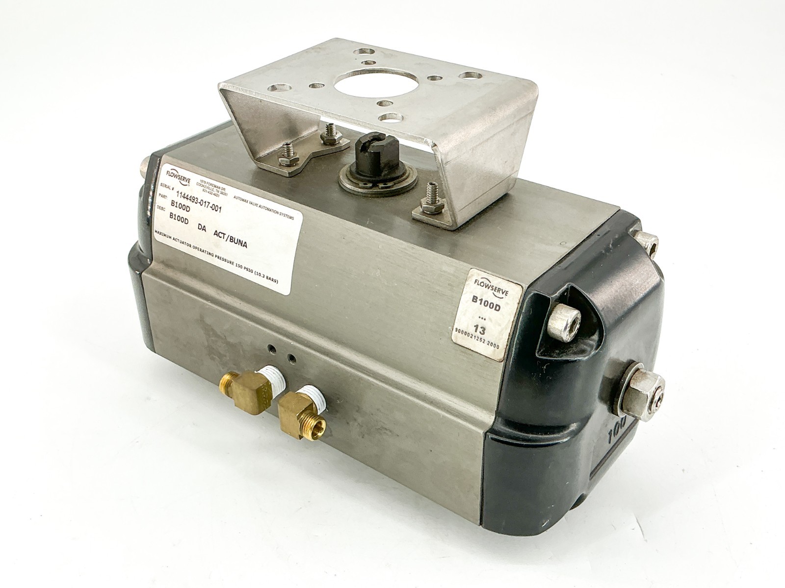 New Flowserve B100D Automax Double Acting Pneumatic Actuator Buna Seals No Box New Flowserve B100D Automax Double Acting Pneumatic Actuator Buna Seals No Box