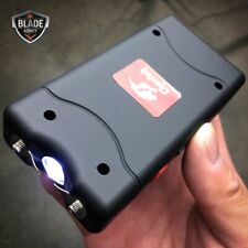 CHEETAH BLACK 90 MV Mini Rechargeable LED LIGHT TACTICAL Police Stun Gun +Case picture