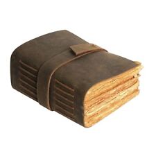LEATHER VILLAGE Leather Journal - 288 Vintage Deckle Paper of 200 GSM (A5) 13... picture