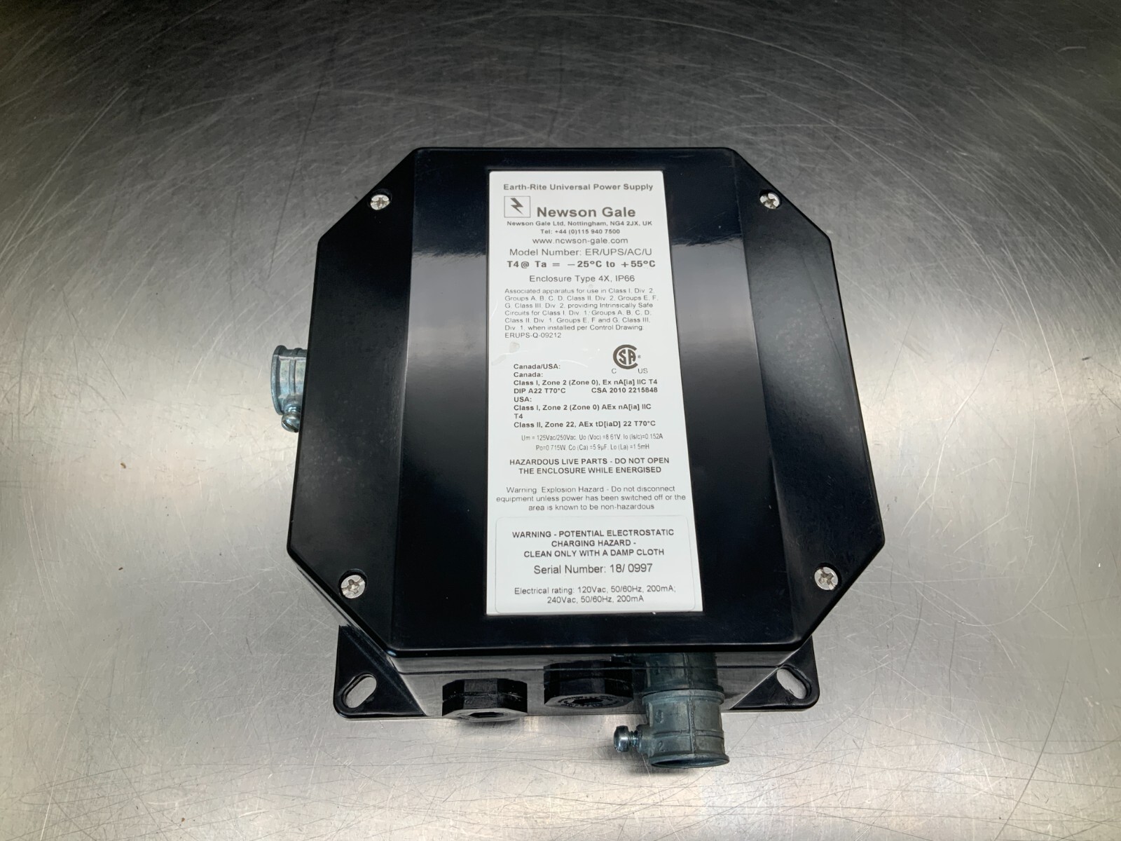 Newson Gale ER/UPS/AC/U Earth-Rite Universal Power Supply Newson Gale ER/UPS/AC/U Earth-Rite Universal Power Supply
