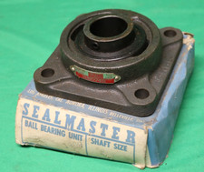 NOS SEALMASTER SF-22 Four Bolt Flange Bearing with 1-3/8