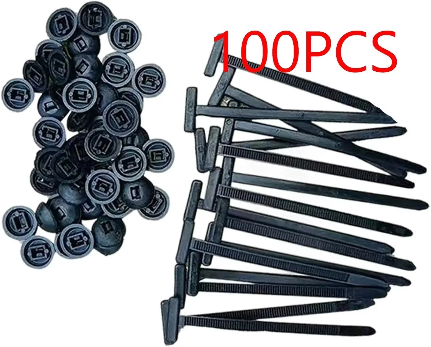 New 100PCS Nylon Universal Cable Tie Buckle Heavy Duty Self-Locking Zip Holder