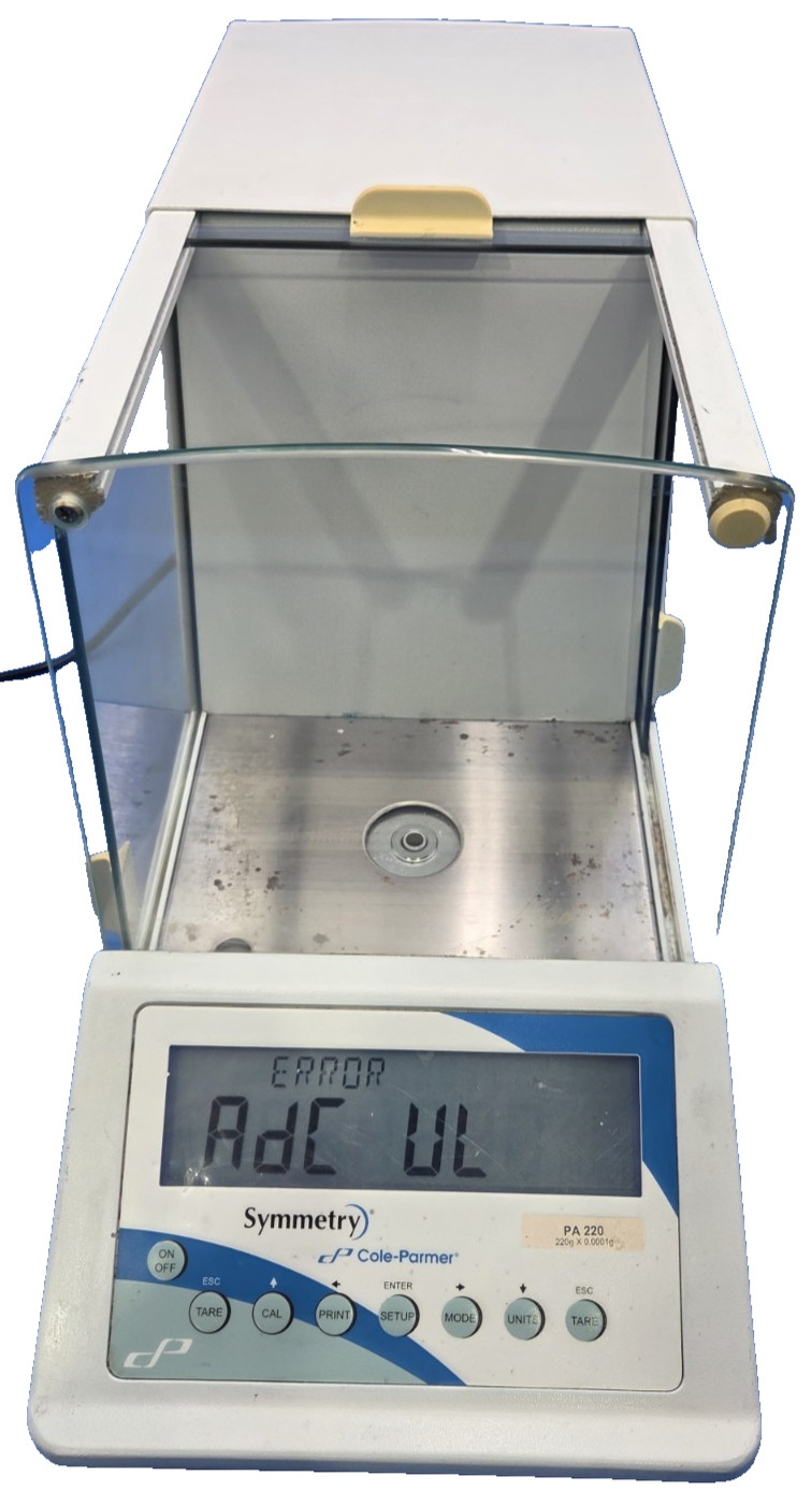 Cole-Parmer Symmetry PA220 Analytical Balance 220g x 0.0001g / Read Description