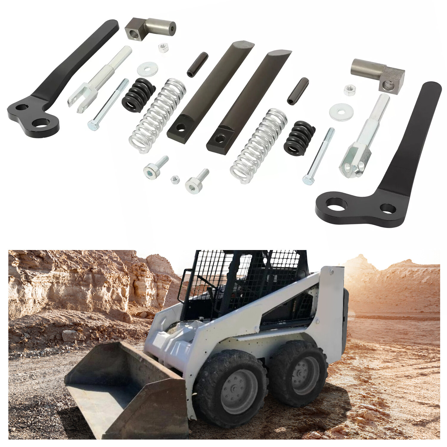 For Bobcat 743 751 753 853 863 653 T110 T140 T180 LH & RH Lever Kit Quick attach For Bobcat 743 751 753 853 863 653 T110 T140 T180 LH & RH Lever Kit Quick attach