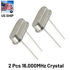 2 Pieces | 16.000 MHz  | HC-49S | Crystal Oscillator Arduino Raspberry | US SHIP picture