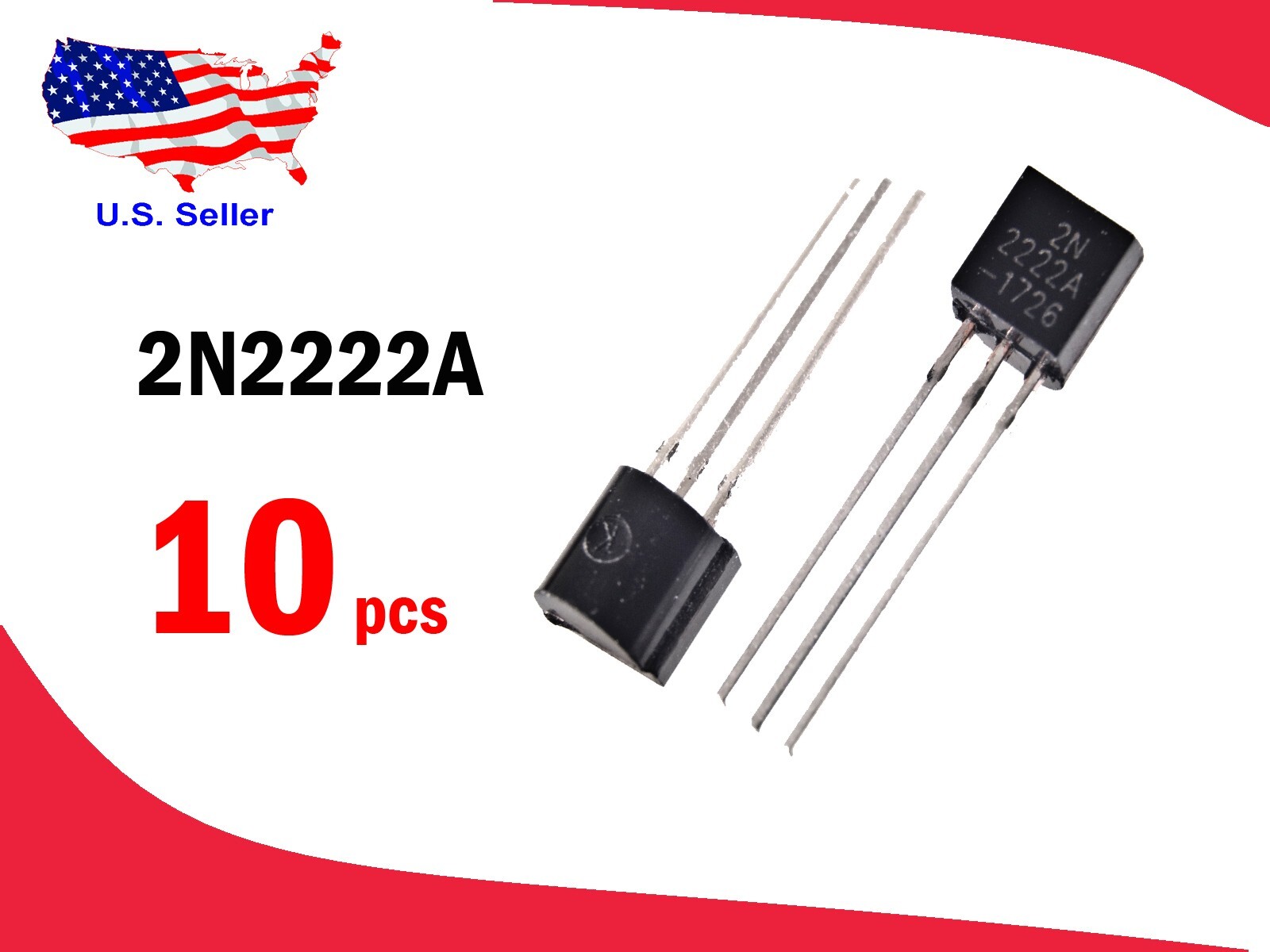 2N2222A 2N2222 (10 pcs)  TO-92 NPN Transistor - Free & Fast shipping