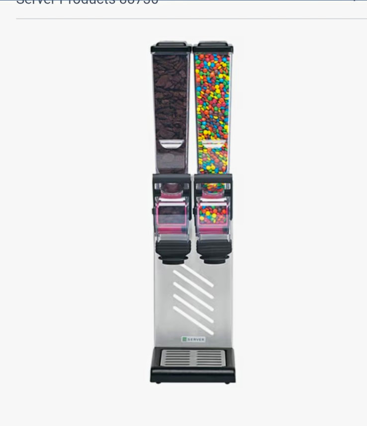 Server Products 88730 Double 2L SlimLine Countertop Dry Food/Candy Dispenser Server Products 88730 Double 2L SlimLine Countertop Dry Food/Candy Dispenser