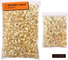 1000pcs Gold Grommets 3/8 Inch (10mm) Washers and Grommets Kit picture