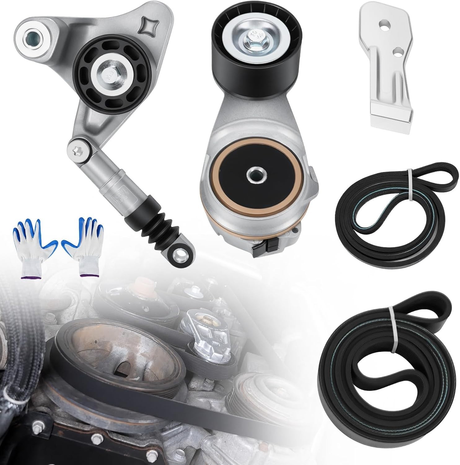 Kozlira Engine Serpentine Belt Tensioner Drive Kit with Bracket Fit for Jeep ... Kozlira Engine Serpentine Belt Tensioner Drive Kit with Bracket Fit for Jeep ...