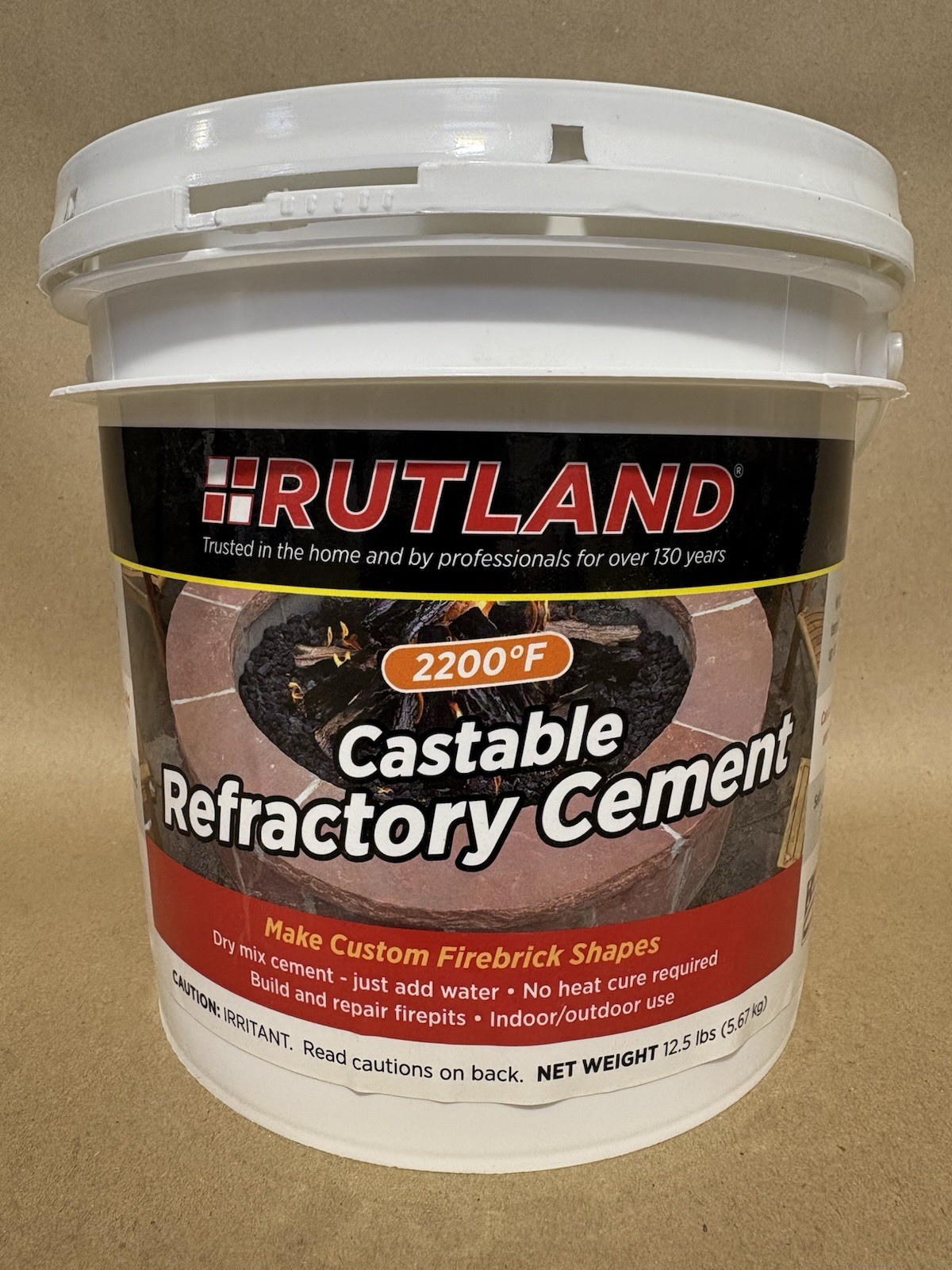 Rutland Castable Refractory Cement 12.5 lb High Temp Fireplace Woodstove Repair Rutland Castable Refractory Cement 12.5 lb High Temp Fireplace Woodstove Repair