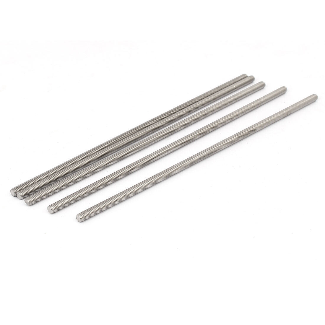 5pcs M5 x 190mm 304 Stainless Steel Fully Threaded Rod Bar Studs Fasteners